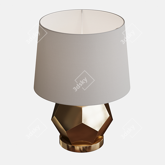 Modern White Table Lamp Fixture 3D model image 3