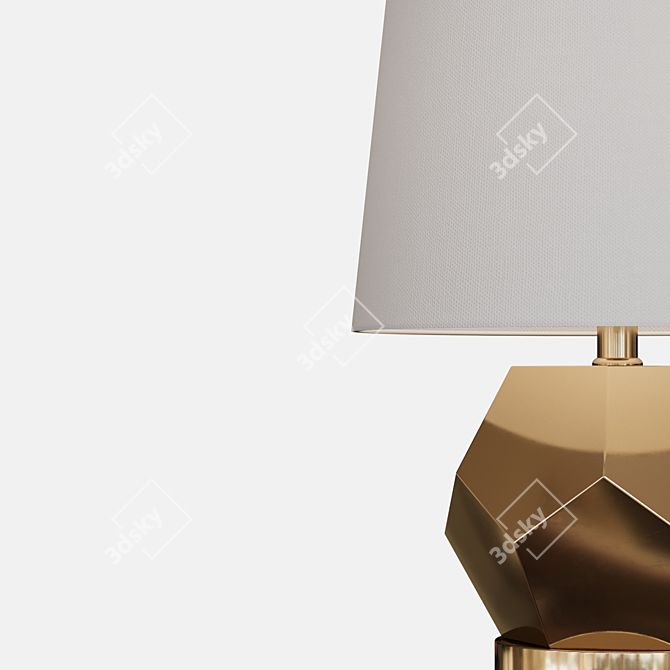 Modern White Table Lamp Fixture 3D model image 4