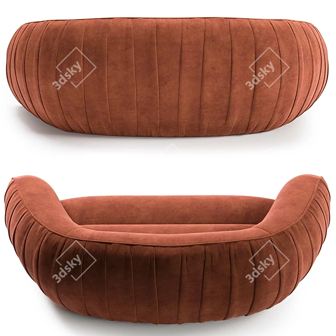 Elegant Emet Soho Home Sofa 3D model image 5