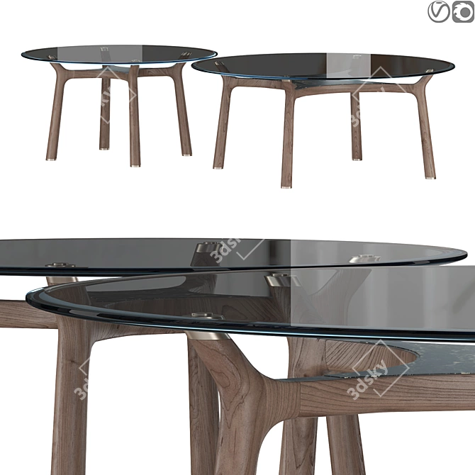 Giorgetti Memos: Elegant Geometric Tables 3D model image 1