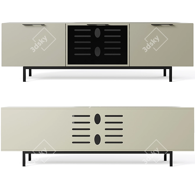 Sleek TV Stand Angel by Cosmo 3D model image 2