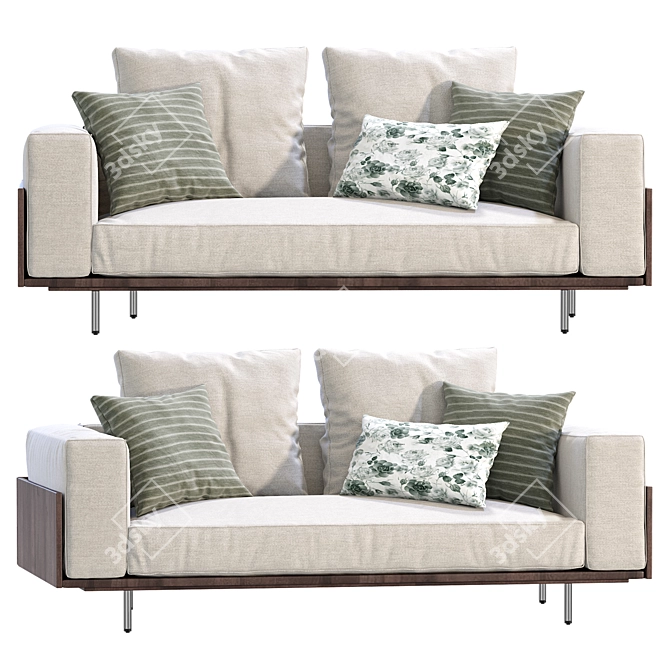 Minimalist Modern Sofa by Minotti 3D model image 1