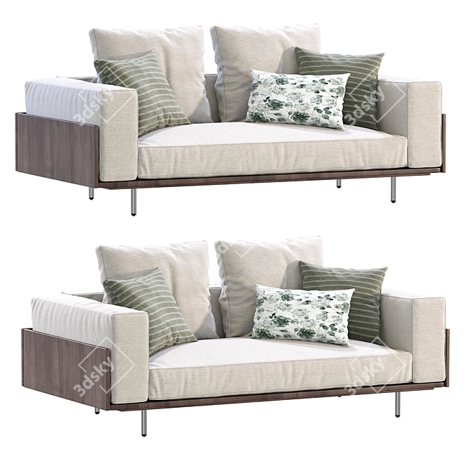 Minimalist Modern Sofa by Minotti 3D model image 3