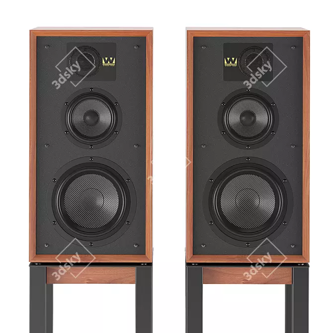 Wharfedale Linton Bookshelf Speaker 3D model image 2