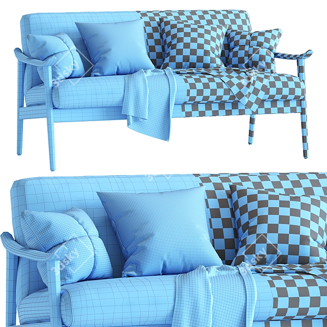 Vintage Mid Century Sofa 2016 3D model image 7