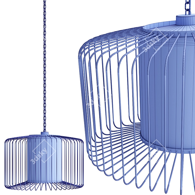 Elegant Dragonfly Pendant Lamp 3D model image 3