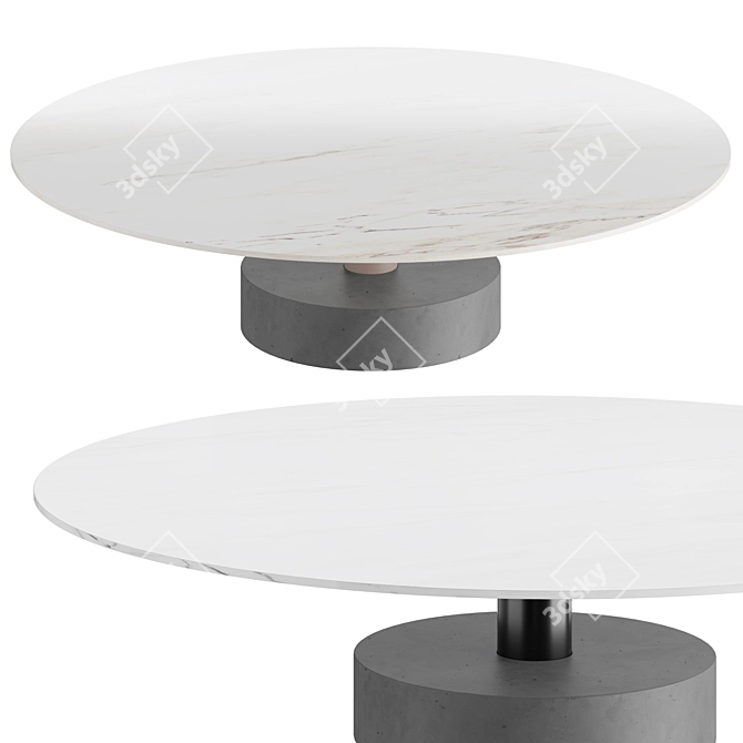 135cm Kettal Roll Centre Table 3D model image 1