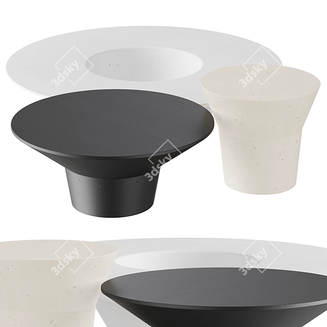 From the description provided, it appears there isn't a need for translation. Here is a potential title: 

Massaud Design Spring Tables 3D model image 1