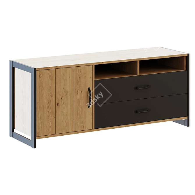 Hoff TV Stand, Modern Design 3D model image 1