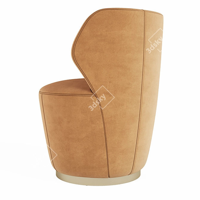 Chic Poppy Swivel Chair 3D model image 4