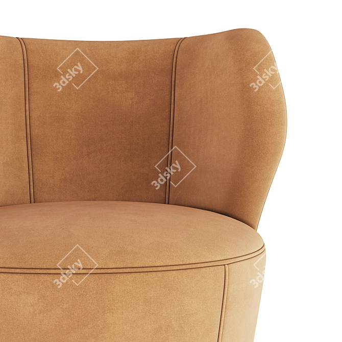 Chic Poppy Swivel Chair 3D model image 5