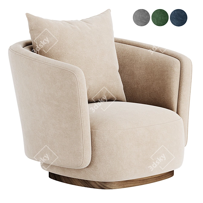 Modern Caspia Armchair with XForm 3D model image 1