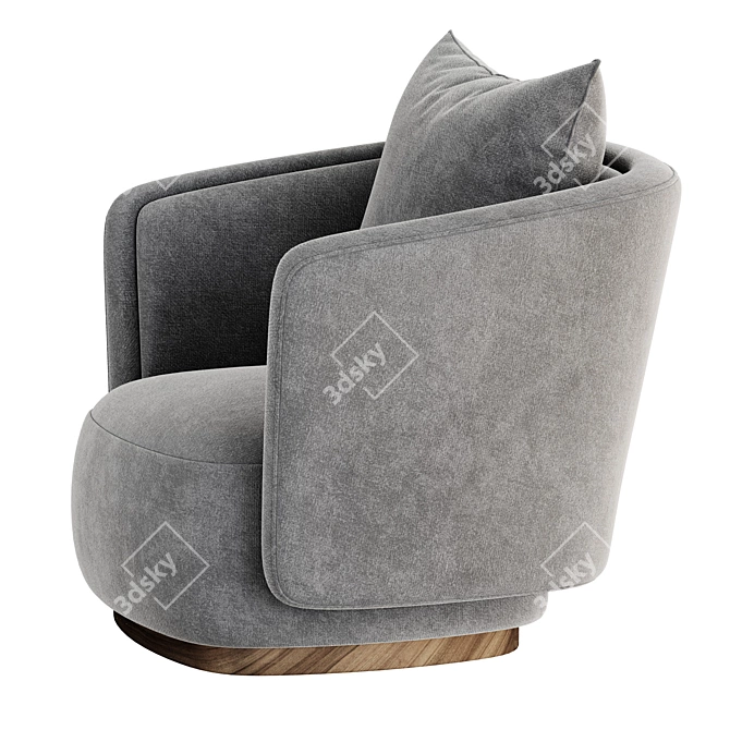 Modern Caspia Armchair with XForm 3D model image 5