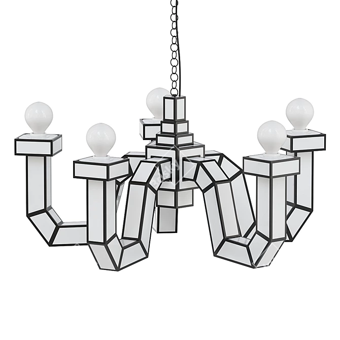 Seletti Cut & Paste Chandelier 3D model image 1