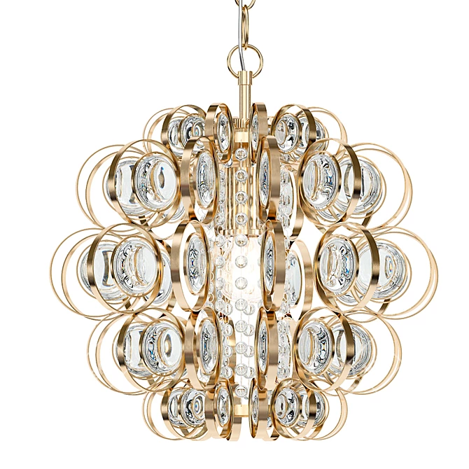 Vintage Palwa Crystal Chandelier 3D model image 1