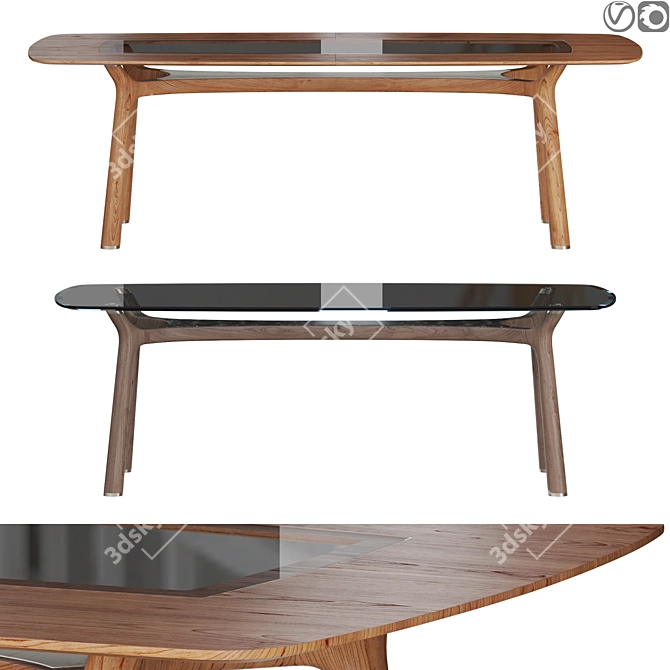 Modern Design Giorgetti Memos Table 3D model image 1