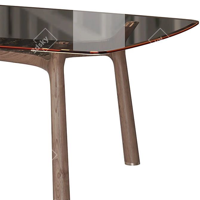 Modern Giorgetti Memos Rectangle Table 3D model image 4