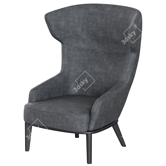 Parla Wing Back Chair, 3D-Compatible 3D model image 3