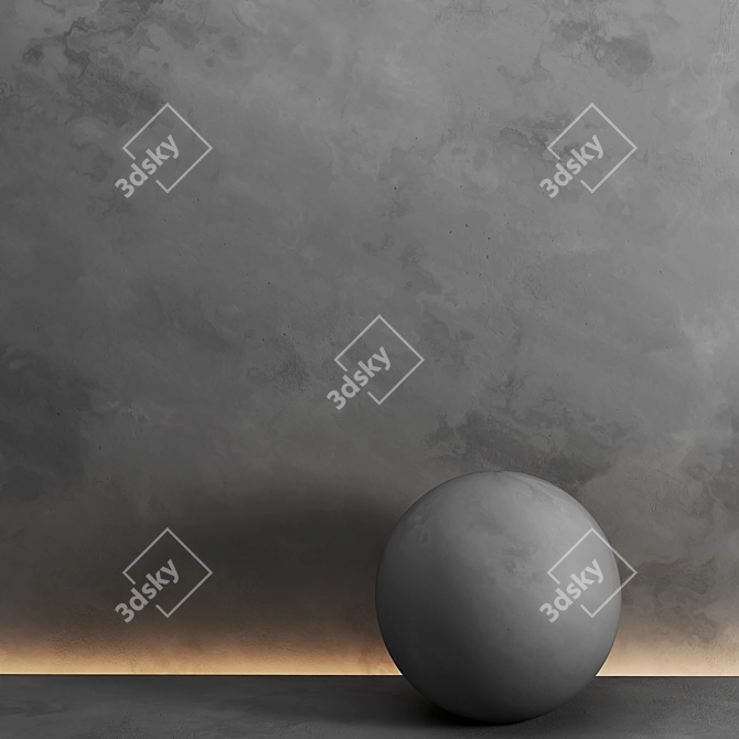 PBR Decorative Plaster Materials Pack 3D model image 5