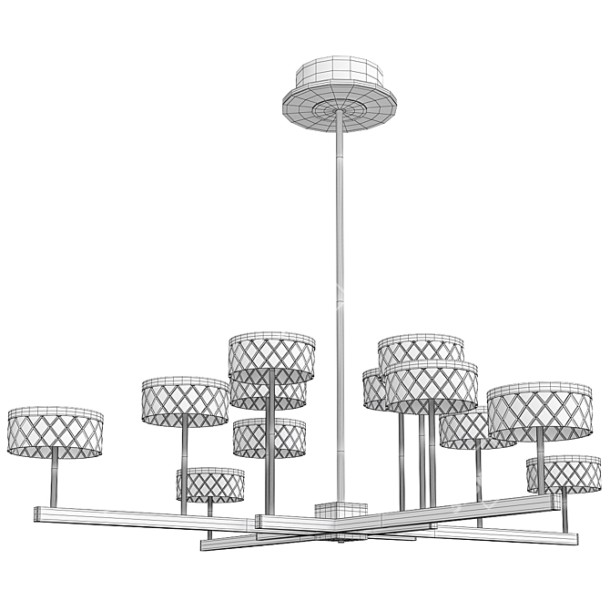 Cafe Chandelier: Modern Design Highlight 3D model image 2