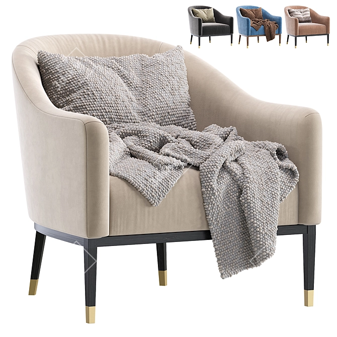 Modern Armchair SHIPROK Design 3D model image 1