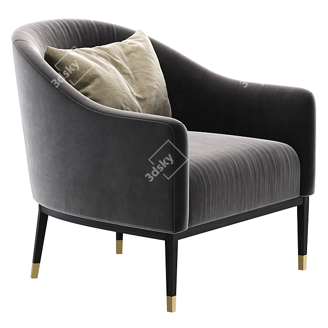 Modern Armchair SHIPROK Design 3D model image 2