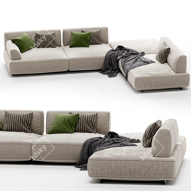  Contemporary Natuzzi Cava Sofa 3D model image 3