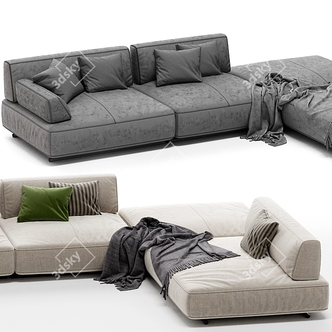  Contemporary Natuzzi Cava Sofa 3D model image 4