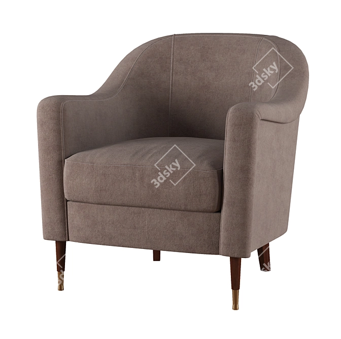 Elegant RH Rivelli Accent Chair 3D model image 1