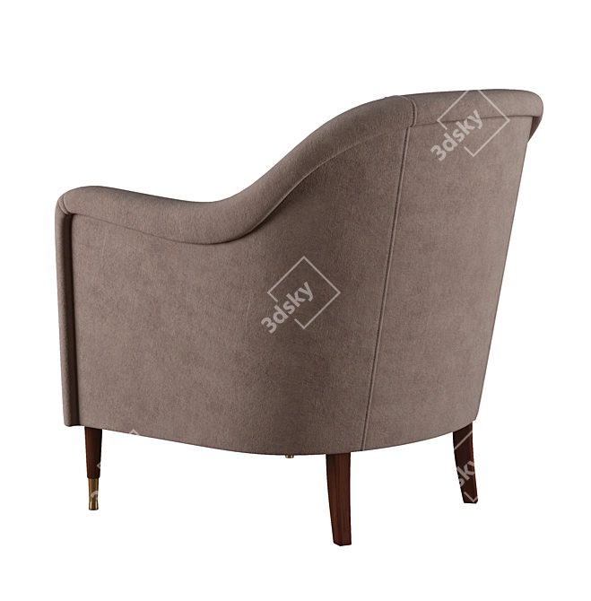 Elegant RH Rivelli Accent Chair 3D model image 2