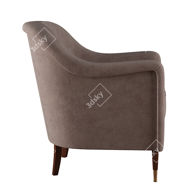 Elegant RH Rivelli Accent Chair 3D model image 3