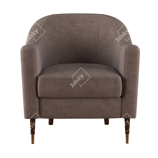 Elegant RH Rivelli Accent Chair 3D model image 4