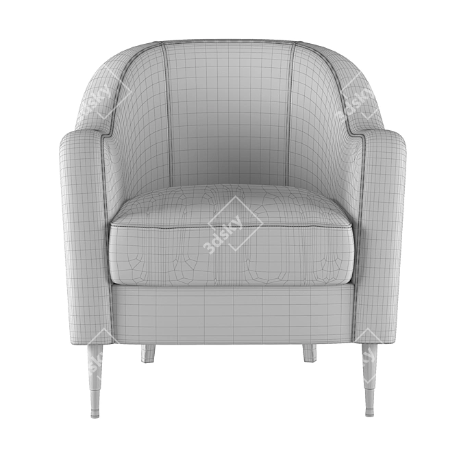 Elegant RH Rivelli Accent Chair 3D model image 6