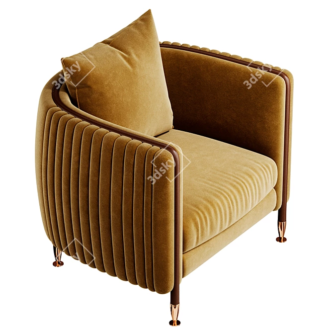 Contemporary 2015 Barlow Armchair 3D model image 6