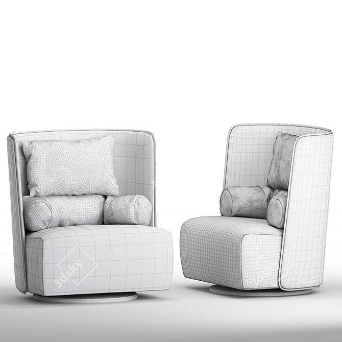 Elegant Campiello+ Chair by Zanotta 3D model image 7