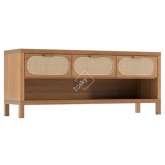 Alder Media Console with 8192x8192 Diffuse Texture 3D model image 1