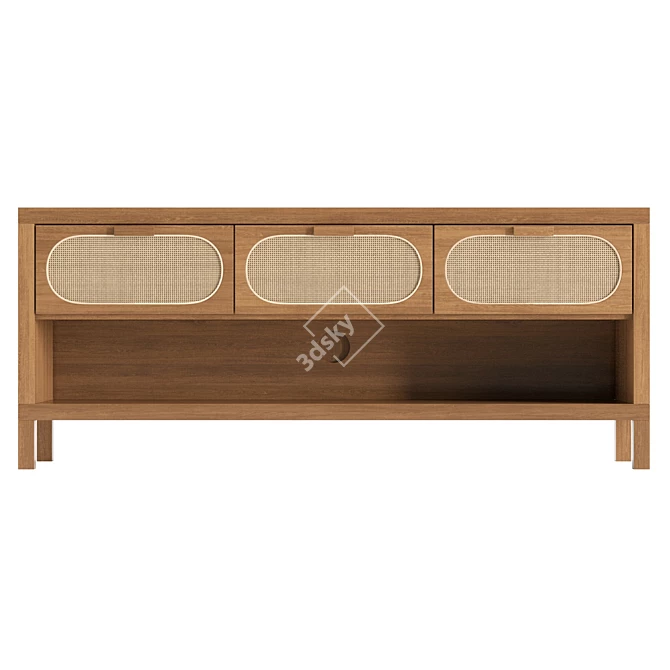 Alder Media Console with 8192x8192 Diffuse Texture 3D model image 2