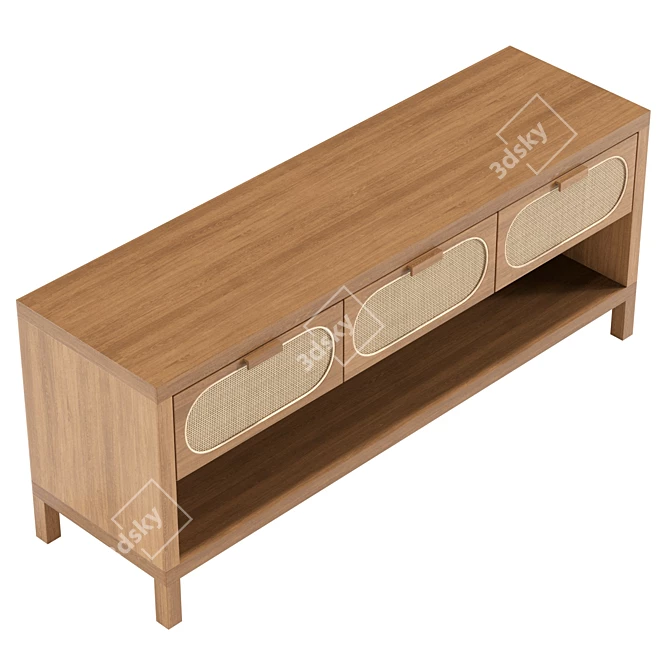 Alder Media Console with 8192x8192 Diffuse Texture 3D model image 5