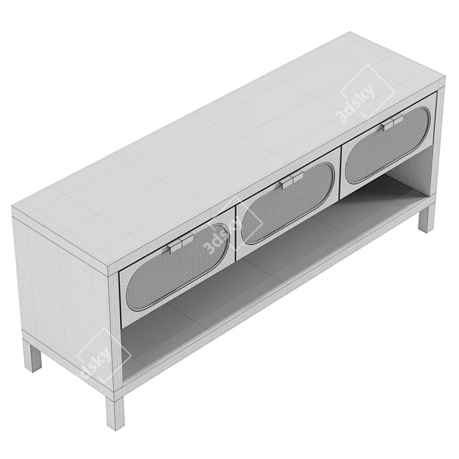 Alder Media Console with 8192x8192 Diffuse Texture 3D model image 6