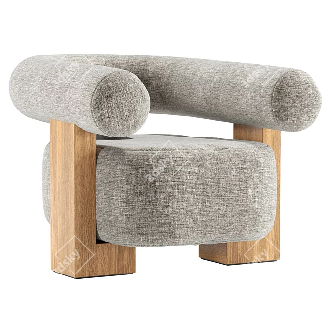Cassette Armchair, Realistic Model 3D model image 1