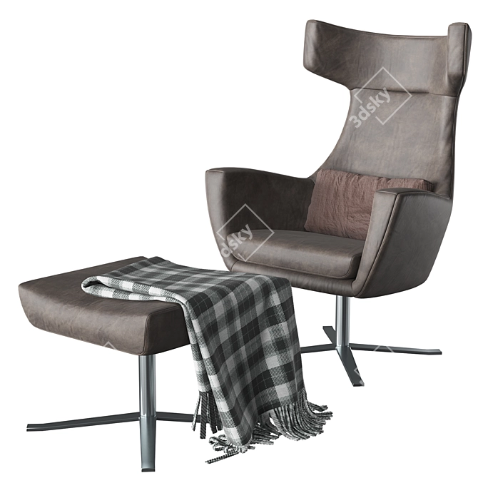 Elegance Redefined in Armchair Luxury 3D model image 1
