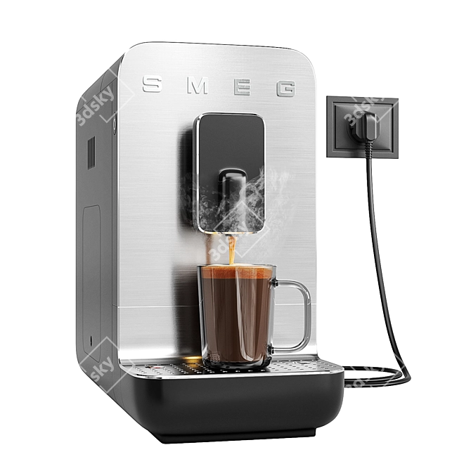  Smeg Espresso Machine BCC01EGMEU 3D model image 7