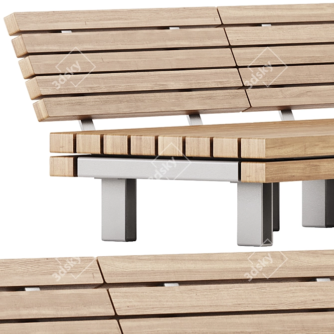 Vestre KONG Outdoor Wooden Chair 3D model image 2