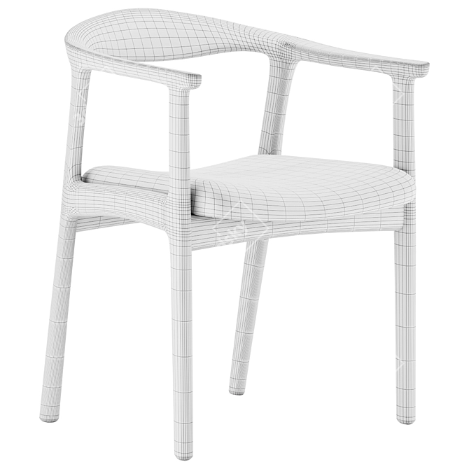 SF8 Oak Salerno Chair 002004 3D model image 5