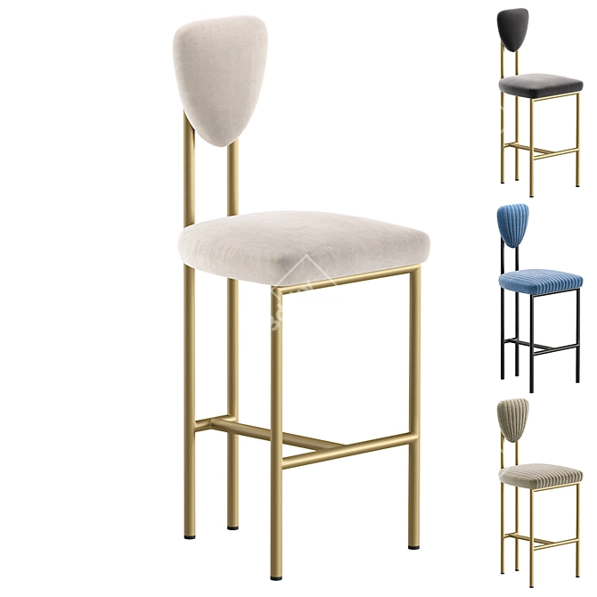 AURORA Bar Stool by Cazarina 3D model image 1