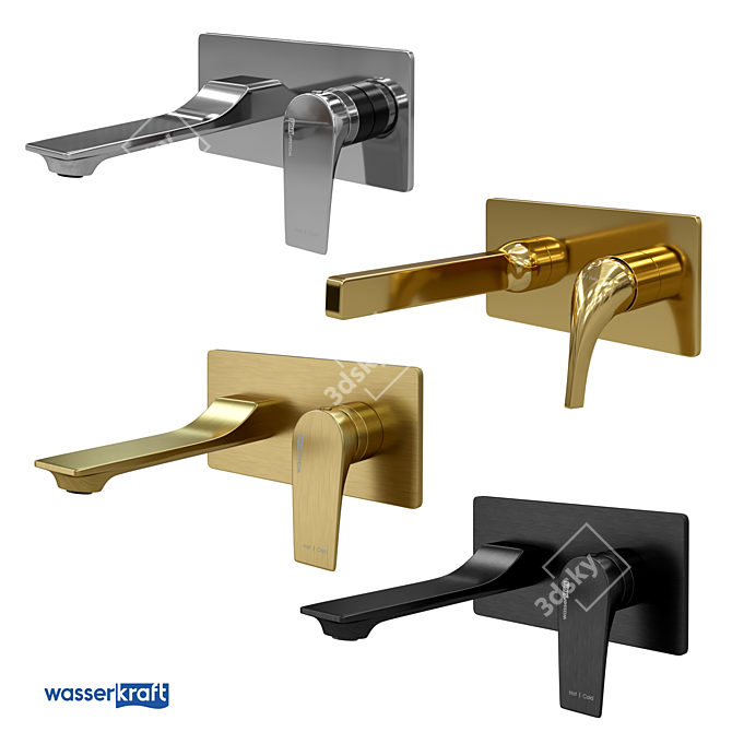 Embedded Sink Mixer Faucet Watershed 3D model image 1