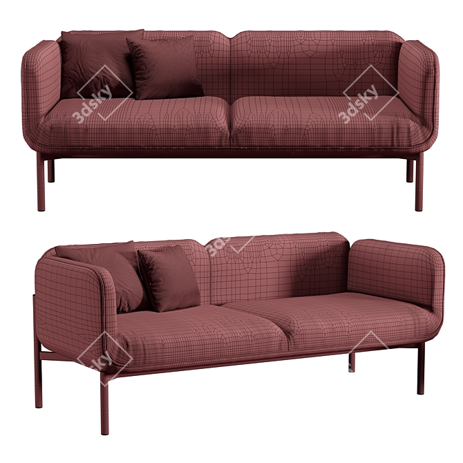 Sleek Office Sofa for Versatile Spaces 3D model image 3