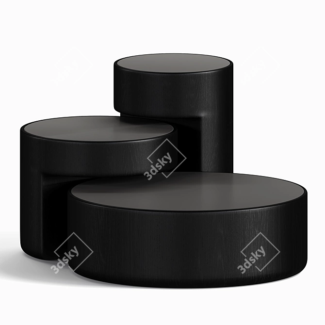 Modern Nesting Tables Set 3D model image 2
