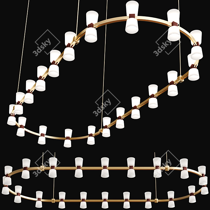 Elegant Royal Chandelier Design 3D model image 2