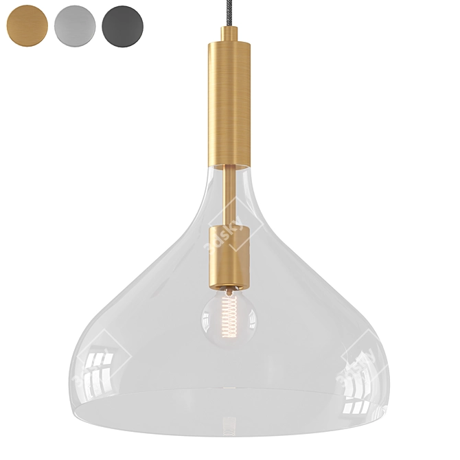 Modern Belleview Pendant Light 3D model image 1